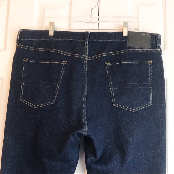 Five Four Dark Wash Blue Denim Relaxed Straight Jeans 38 - Picture 13 of 16